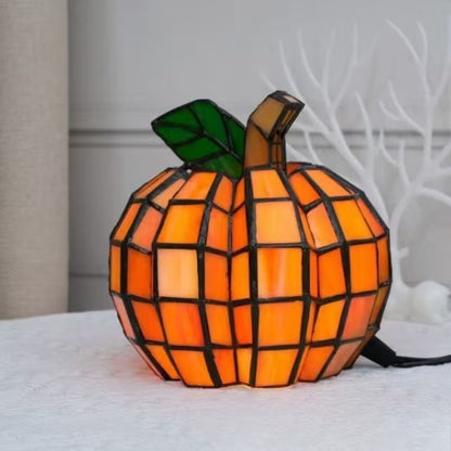 Halloween Stained Glass Light Collection – Pumpkin, Witch Hat & Lamp Set