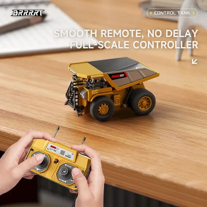 BRRRRT 1/64 RC Forklift Toy Remote Control Excavator RC Dump Truck RC Bulldozer for Adults Kids Boys and Girls RC Construction Vehicles