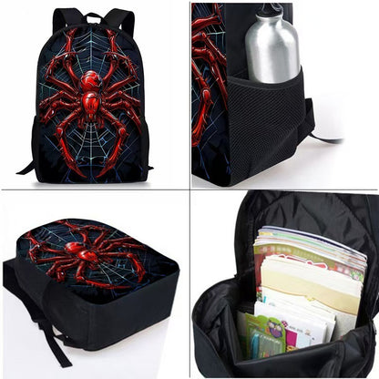 Kids Superhero Spider-Web Backpack Set with Lunch Bag & Pencil Case