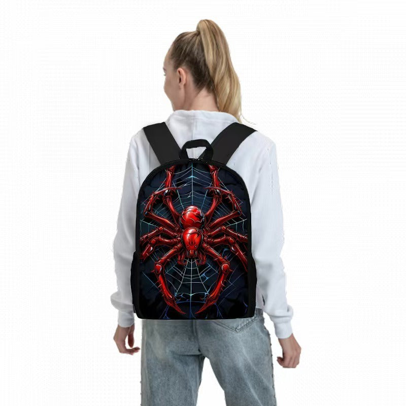 Kids Superhero Spider-Web Backpack Set with Lunch Bag & Pencil Case