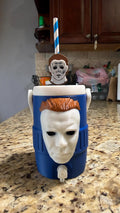 Horror 12oz Can Holder with Lid, Straw Topper & Can Opener | 3D Printed Horror Gift