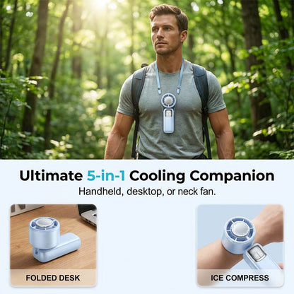 🔥 Summer Hot Sale 📢⚡ 50K+ SOLD! ❄ Foldable Handheld Cooling Fan with LED Display