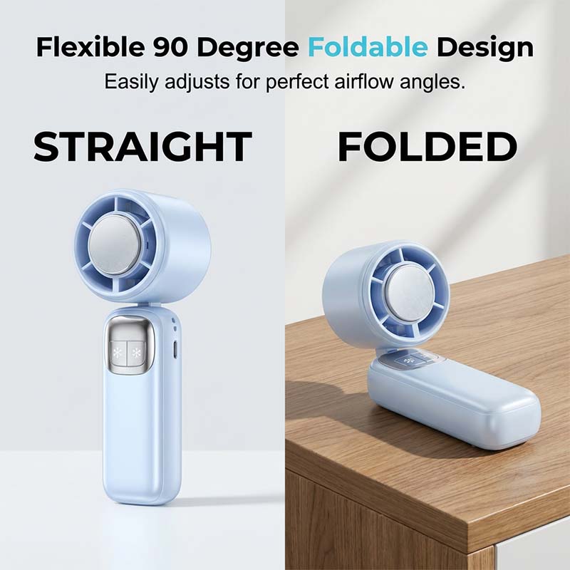 🔥 Summer Hot Sale 📢 60% OFF (Was 49.99 $, Now 19.99 $)!! ⚡ 50K+ SOLD! ❄ Foldable Handheld Cooling Fan with LED Display