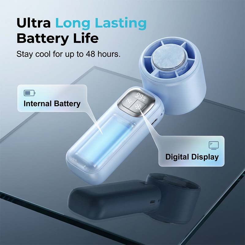 🔥 Summer Hot Sale 📢 60% OFF (Was 49.99 $, Now 19.99 $)!! ⚡ 50K+ SOLD! ❄ Foldable Handheld Cooling Fan with LED Display