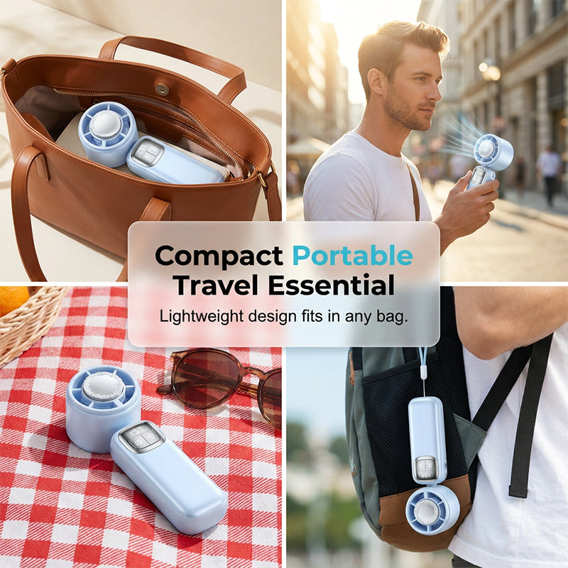 🔥 Summer Hot Sale 📢 60% OFF (Was 49.99 $, Now 19.99 $)!! ⚡ 50K+ SOLD! ❄ Foldable Handheld Cooling Fan with LED Display