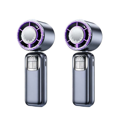 🔥 Summer Hot Sale 📢⚡ 50K+ SOLD! ❄ Foldable Handheld Cooling Fan with LED Display