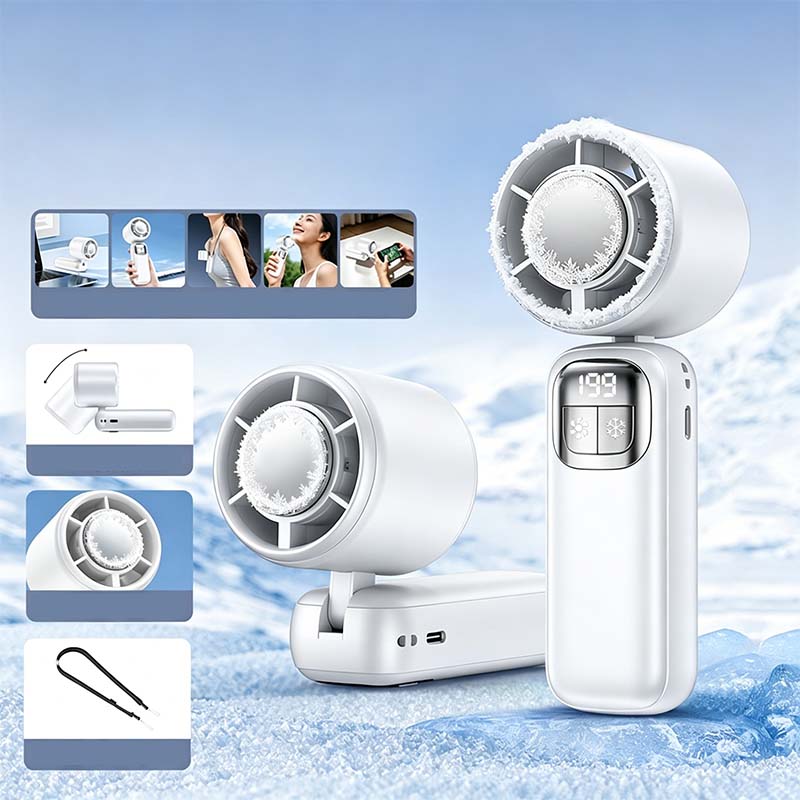 🔥 Summer Hot Sale 📢 60% OFF (Was 49.99 $, Now 19.99 $)!! ⚡ 50K+ SOLD! ❄ Foldable Handheld Cooling Fan with LED Display