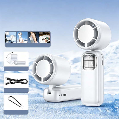 🔥 Summer Hot Sale 📢⚡ 50K+ SOLD! ❄ Foldable Handheld Cooling Fan with LED Display