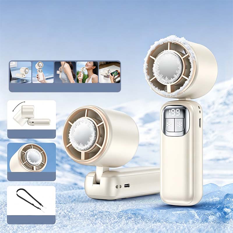 🔥 Summer Hot Sale 📢 60% OFF (Was 49.99 $, Now 19.99 $)!! ⚡ 50K+ SOLD! ❄ Foldable Handheld Cooling Fan with LED Display